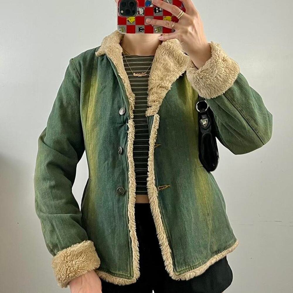 Gaucha Vintage Y2k Denim & Faux Fur Jacket